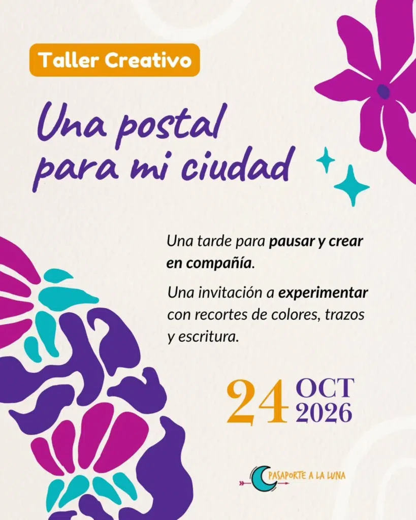 Taller Postal a Cali – Pasaporte a la Luna en Cafe Indeleble