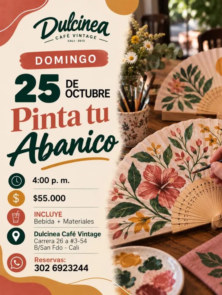 Taller de Pinta tu Abanico – Dulcinea Cafe Vintage