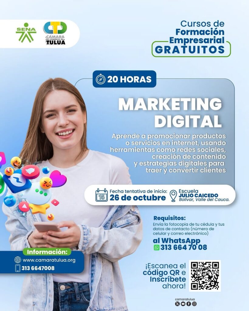 Curso de Marketing Digital (Camara de Comercio de Tulua y SENA)